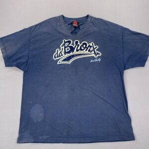 Vintage School Of Hard‎ Knocks Shirt Mens 2XL Blue Da Bronx BLOCK NYC 90s Tee
